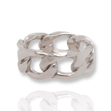 Silver Thick Cuban Ring